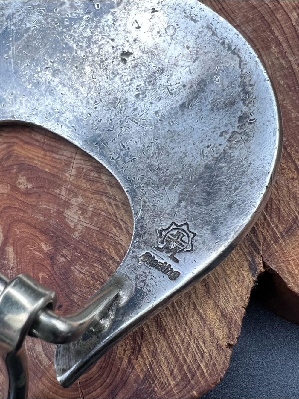 Native American Sterling Silver Belt Buckle - Picture 3 of 5
